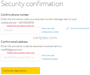 security confirmation